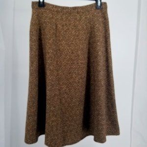 Anthropologie Isabella Bird Diamond Weave A-line Skirt in Earth Tones, 6